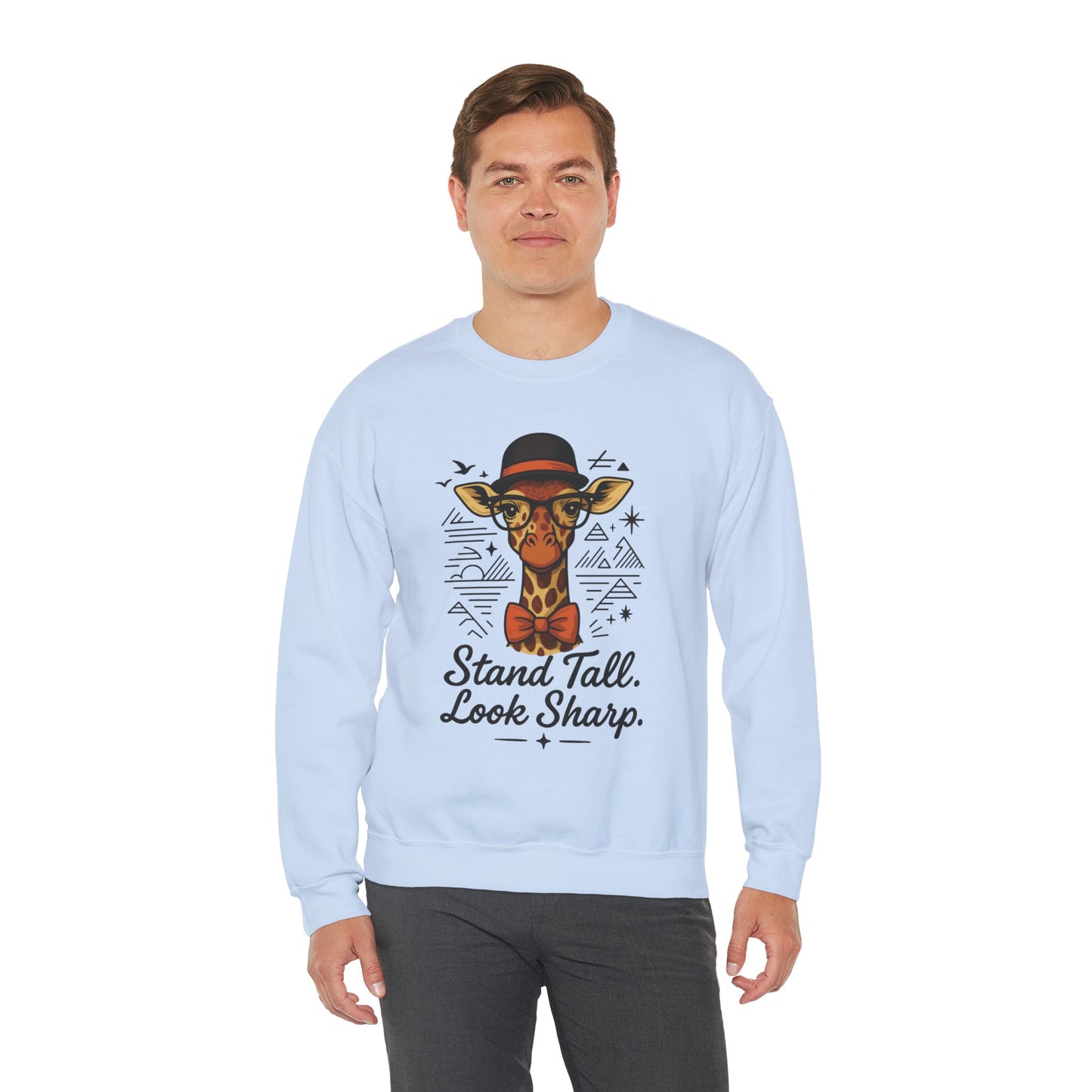 Stylish Giraffe Sweatshirt - Stand Tall, Look Sharp, Unisex Sweater for Animal Lovers, Cozy Gift, Fun Fashion for All Seasons