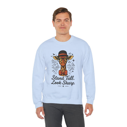 Stylish Giraffe Sweatshirt - Stand Tall, Look Sharp, Unisex Sweater for Animal Lovers, Cozy Gift, Fun Fashion for All Seasons