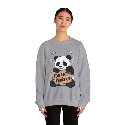 Panda Lazy Crewneck Sweatshirt - Funny Gift for Relaxation, Cute Animal Apparel for Cozy Days, Perfect for Fall and Winter