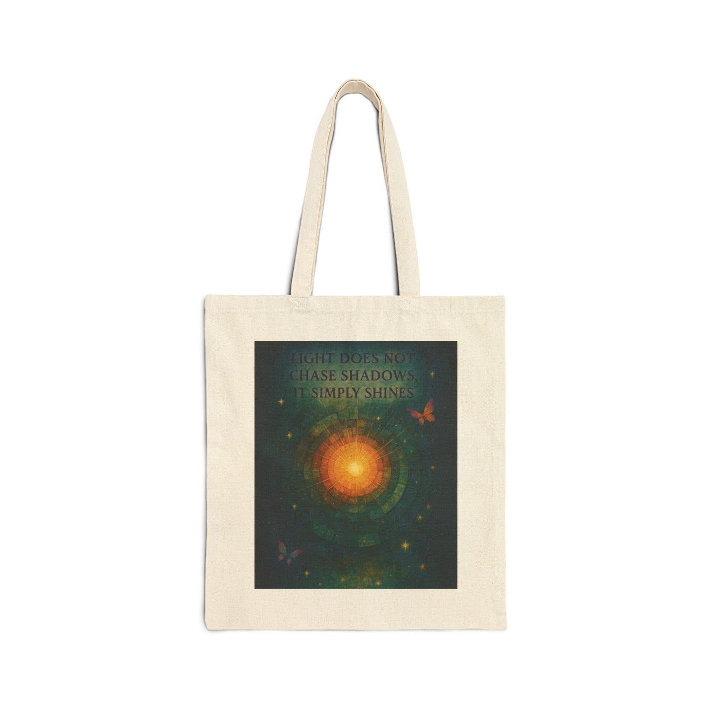 Inspirational Quote Tote Bag, Eco-Friendly Shopping Bag, Reusable Cloth Tote, Butterfly Art Tote, Gift for Nature Lovers, Vegan Tote