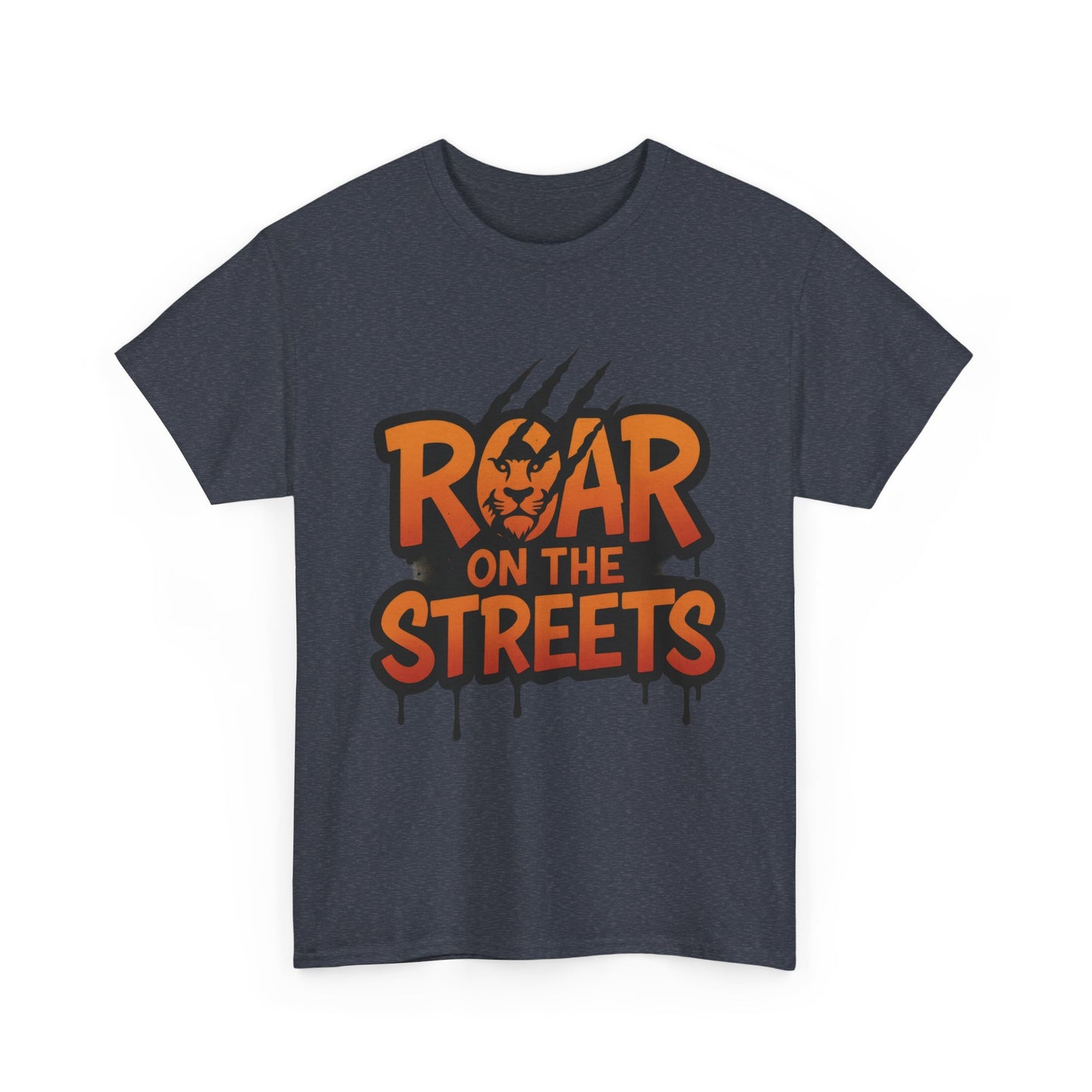 Roar on the Streets Lion Graphic Mens Urban T-Shirt, Lion Shirt