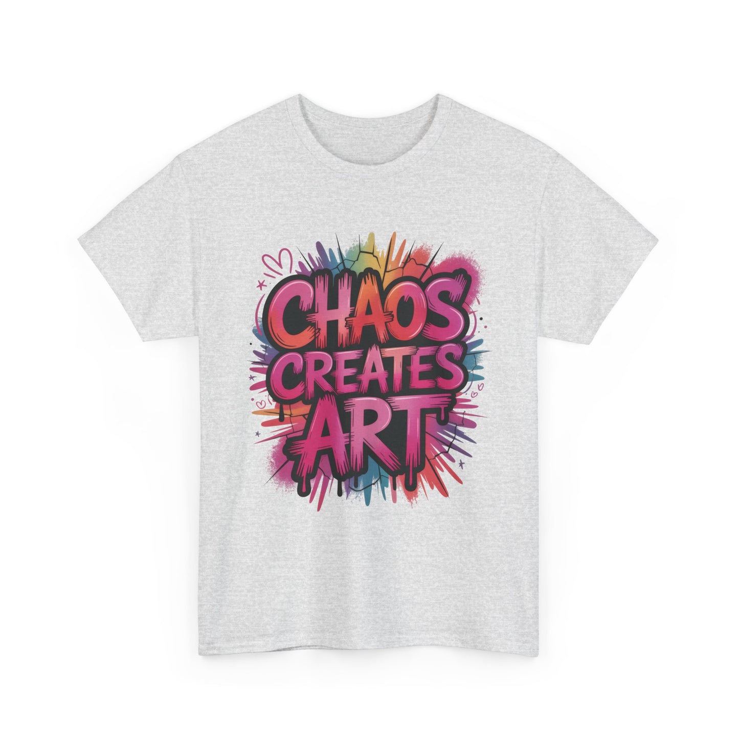 Chaos Creates Art Colorful Graffiti Womens Graphic Tee, Graffiti Shirt, Streetwear Tee