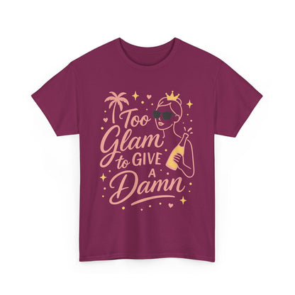 Too Glam to Give a Damn Bridal Party Shirt, Bachelorette Party Tee, Bridesmaid Wedding Tee, Hen Party Top, Bridal Shower,  Bridesmaids Gift