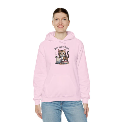 Cat Lover's Hoodie: Oops, I Did It Again, Funny Sweatshirt, Gifts for Animal Lovers, Cozy Hooded Sweatshirt, Pet Owner Apparel, Cute [...]