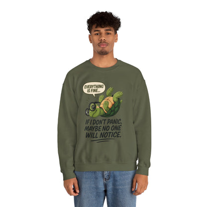 Casual Humor Unisex Sweatshirt, Perfect Gift for Anxiety Relief, Social Anxiety Joke, Quirky Graphic Sweatshirt, Introvert Humor Gift