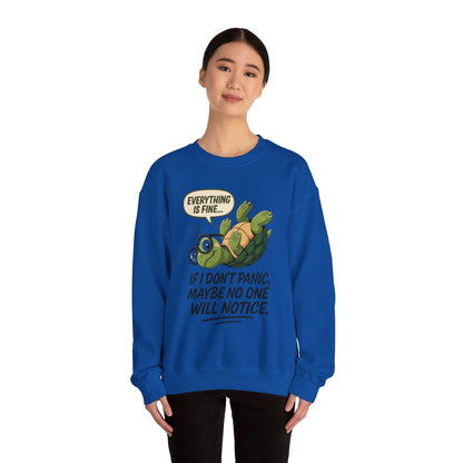 Casual Humor Unisex Sweatshirt, Perfect Gift for Anxiety Relief, Social Anxiety Joke, Quirky Graphic Sweatshirt, Introvert Humor Gift
