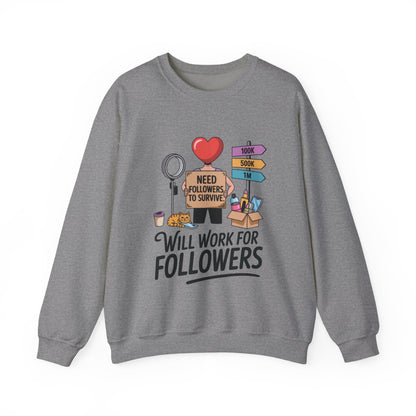 Funny Influencer Womens Sweatshirt, Social Media Sweatshirt, Humor Gifts, Crewneck for Influencers, Casual Wear, Womens Cozy Meme Top