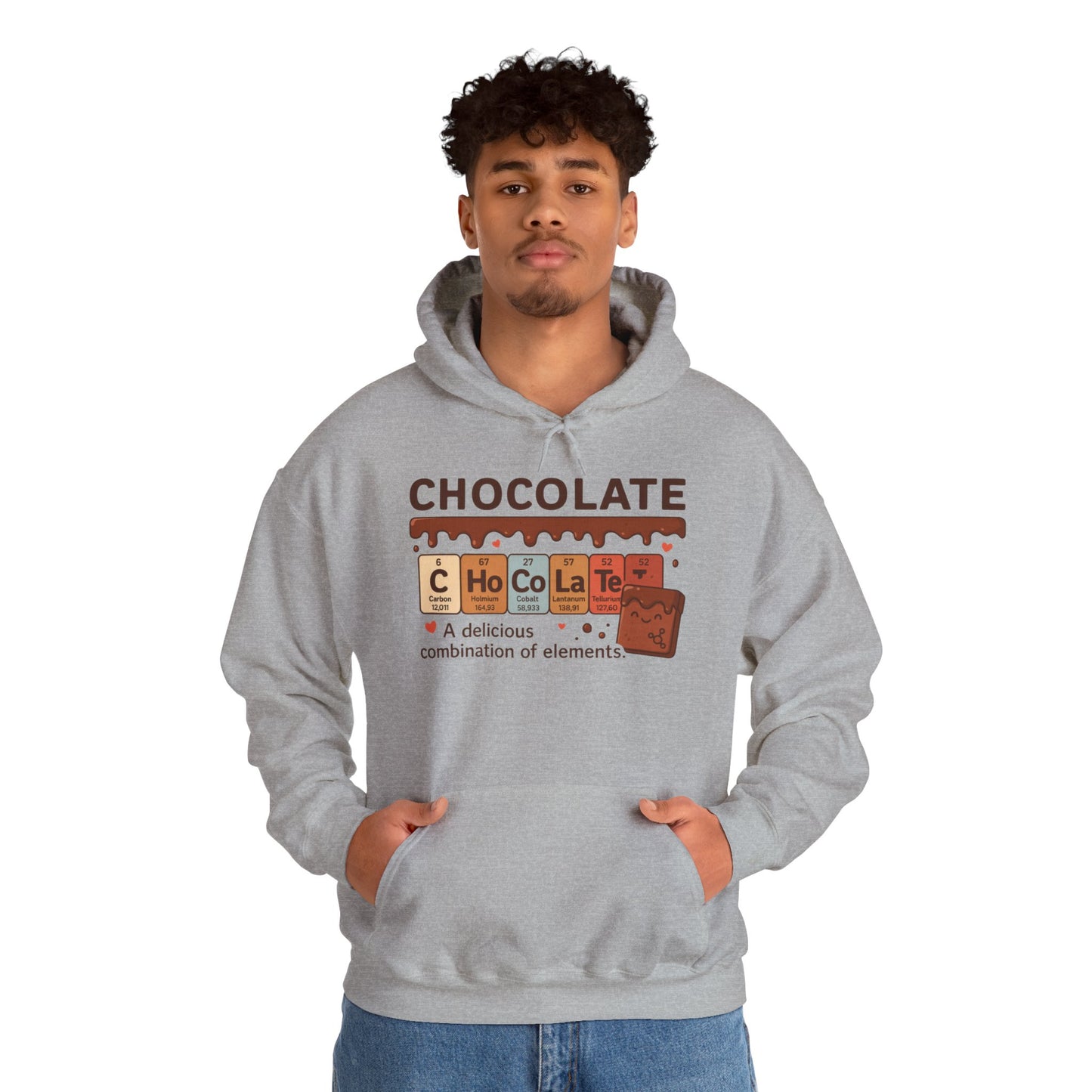 Chocolate Lover's Comfort Hoodie, Perfect Gift for Chemistry Lovers, Casual Wear, Sweet Treats Enthusiasts, Birthdays, Chemistry Students