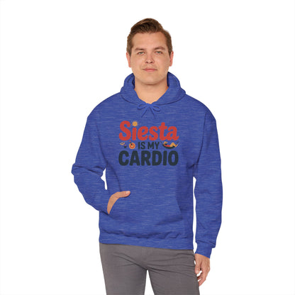 Mens Heavy Blend™ Hooded Sweatshirt, Siesta Is My Cardio Funny Mens Hoodie Spain Humor Gift