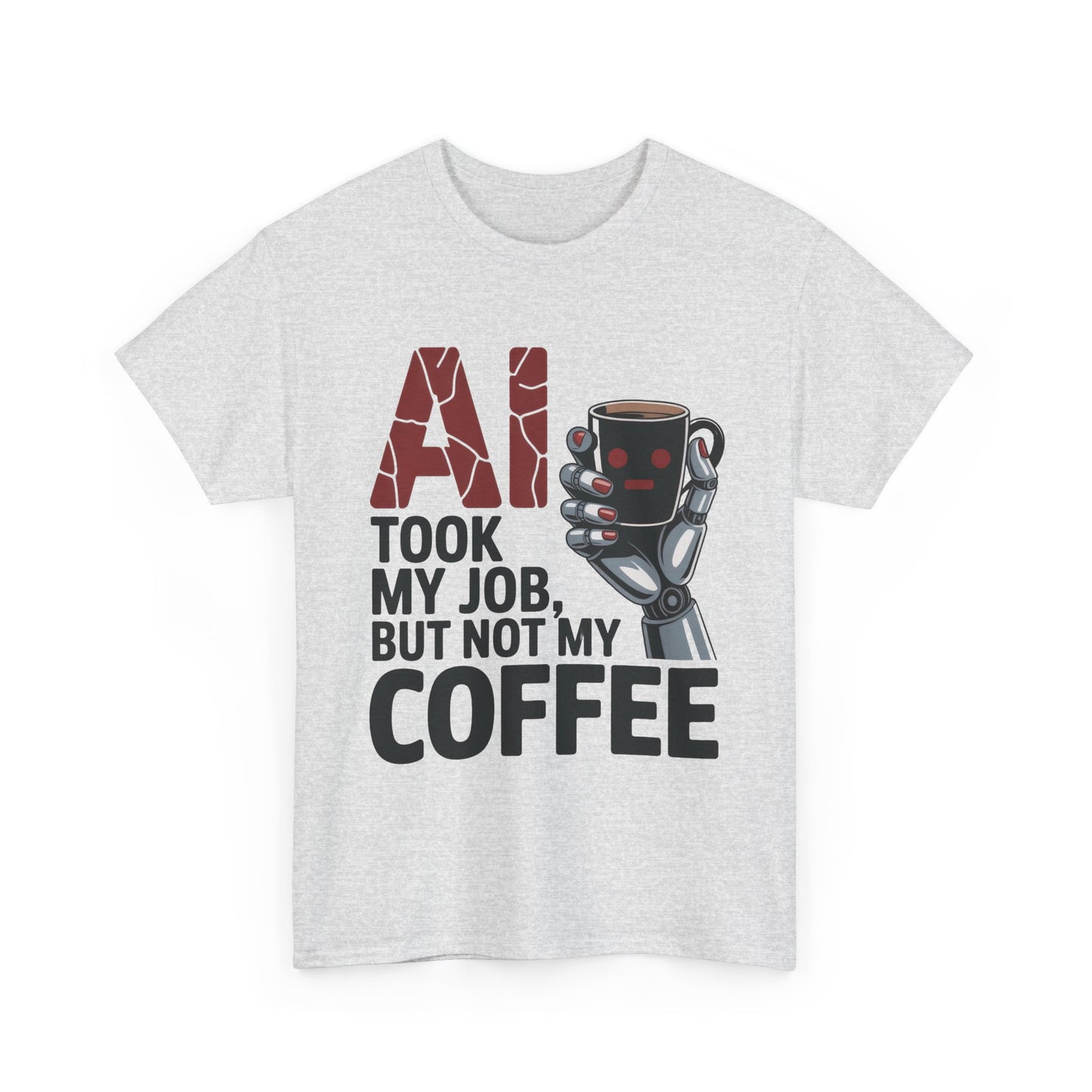 Women's AI Coffee T-Shirt, Funny Robot Job Humor Tee, Geek Sarcastic Gift for Her, Sarcastic Work Shirt, Career Humor