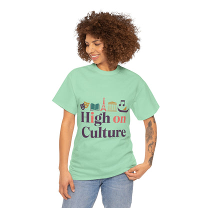 High on Culture Womens T-Shirt, Feminine Artistic Graphic Tee, Art Fashion