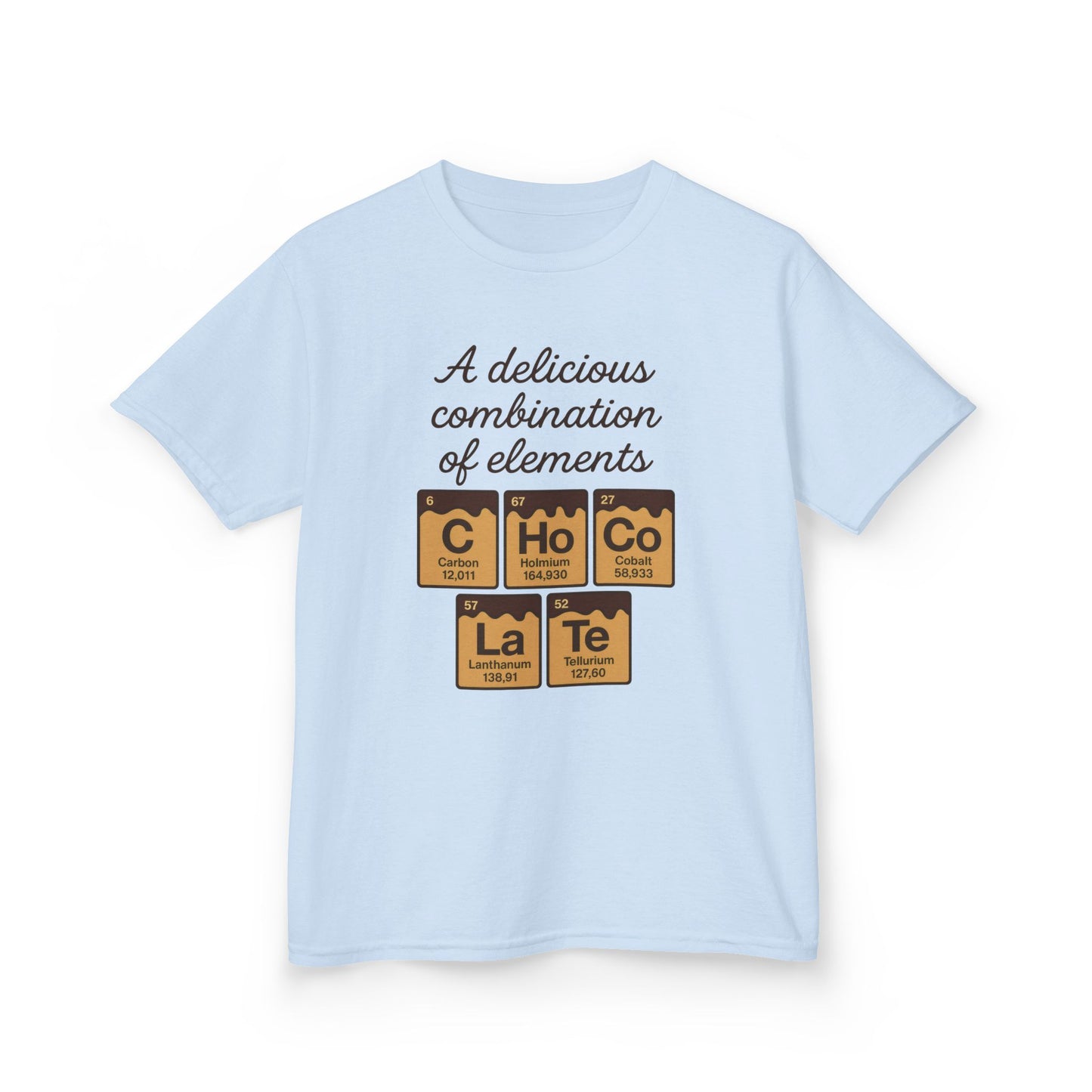 Funny Chocolate Science Young Girl T-Shirt, Choco-LaTe Element Shirt, Sweet Science Gift, Children's Gift, Birthday Party