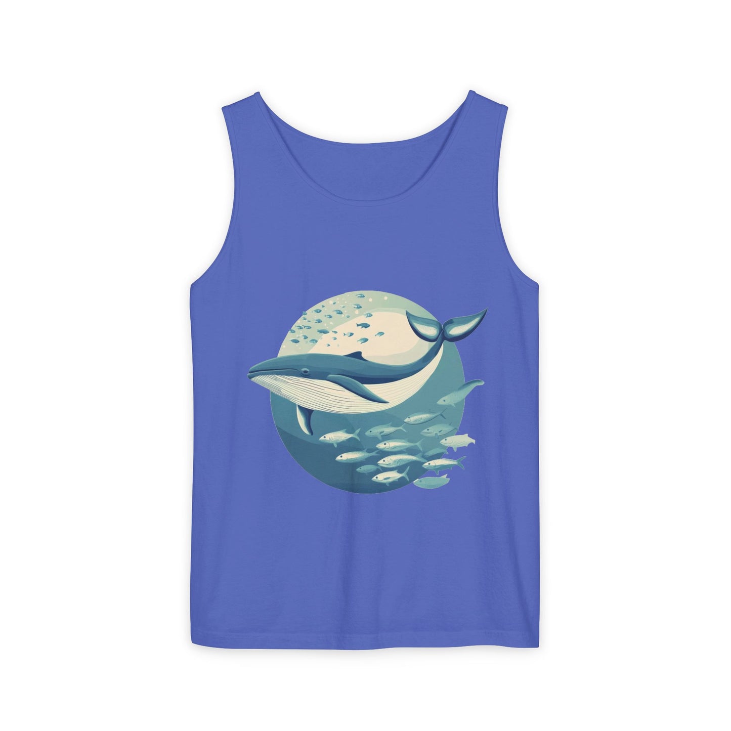 Ocean-Inspired Unisex Tank Top, Whale Design Shirt, Summer Casual Wear, Beach Vibes Gift, Eco-Friendly Fashion