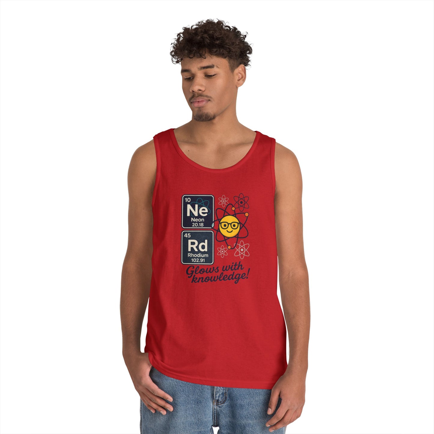 Nerd Tank Top for Men, Funny Science Shirt, Periodic Table Sleeveless Tee, Geeky Workout Shirt, Gift for Teachers, gift for Science Events