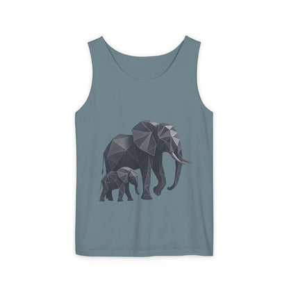 Elephant Family Unisex Tank Top, Animal Lover Gift, Casual Wear, Summer Essentials, Eco-Friendly Apparel, Wildlife Shirt