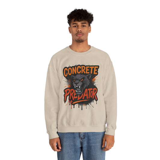 Men's Heavy Blend™ Crewneck Sweatshirt, Concrete Predator Mens Panther Crewneck Sweatshirt
