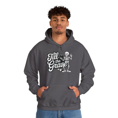 Funny Skeleton Bowling Mens Hoodie, Halloween Apparel, Funny Skeleton Bowling Shirt, Casual Mens Crewneck, Cool Bowler Skull Hoodie