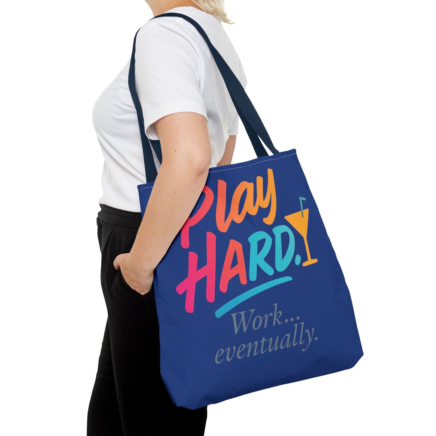 Play Hard Tote Bag - Fun, Stylish, Tote for Work & Play, Summer, Gift, Beach Bag, Everyday Carry, Beach Weekender Bag, large canvas bag