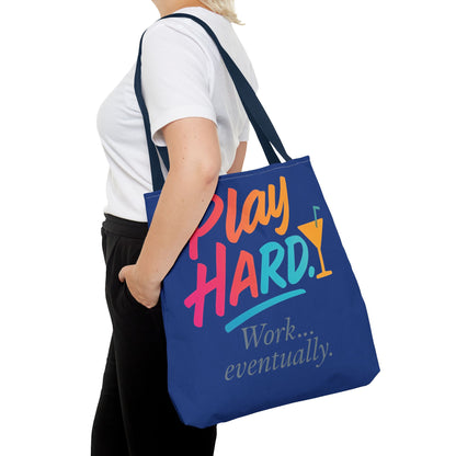 Play Hard Tote Bag - Fun, Stylish, Tote for Work & Play, Summer, Gift, Beach Bag, Everyday Carry, Beach Weekender Bag, large canvas bag