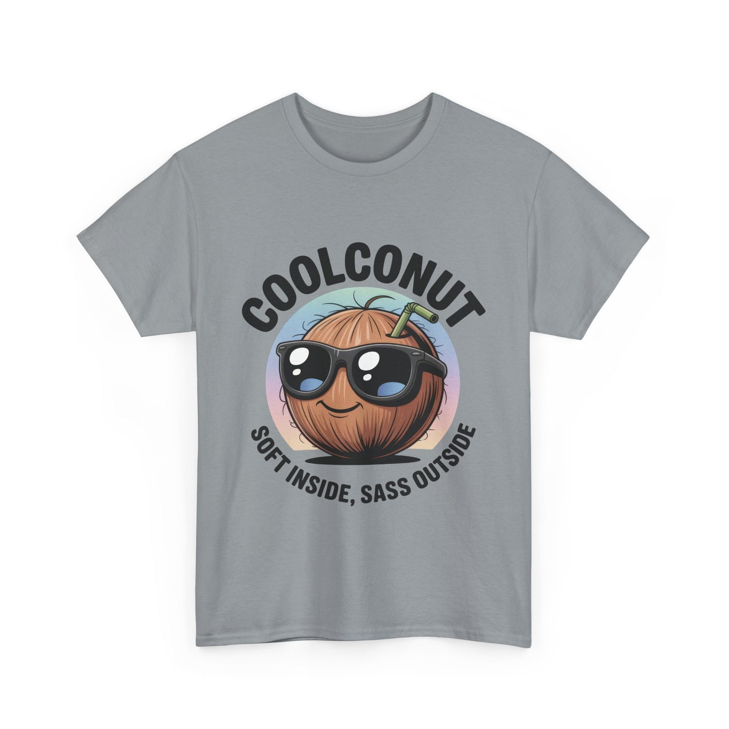Coolconut Graphic Men's Tee, Soft Inside Sass Outside, Men's T-Shirt for Beach Lovers, Men's Fun Gift, Summer Vibes, Humor Apparel