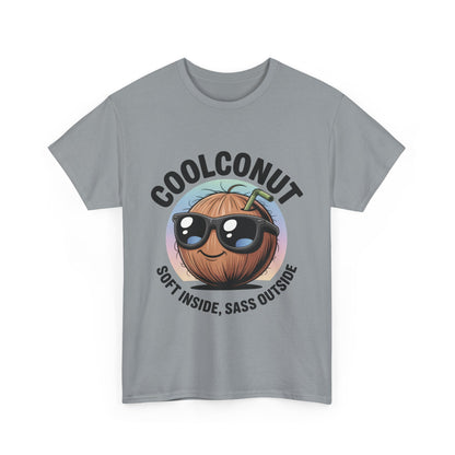 Coolconut Graphic Men's Tee, Soft Inside Sass Outside, Men's T-Shirt for Beach Lovers, Men's Fun Gift, Summer Vibes, Humor Apparel