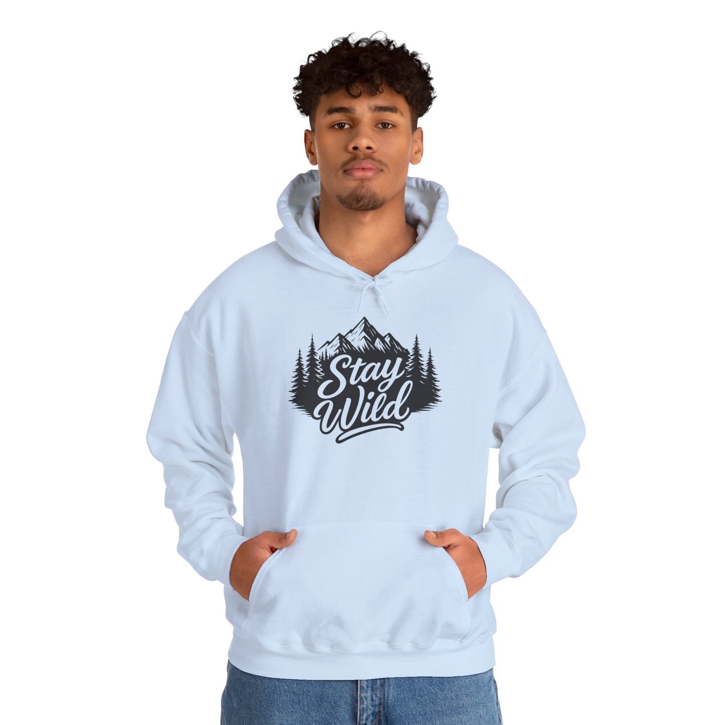 Stay Wild Hoodie, Nature Lover Unisex Pullover, Mountain Adventure Hiking Sweatshirt, Outdoorsy Gift for Him Her