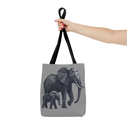 Elephant Geometric Tote Bag, Stylish Sustainable Bag, Boho Accessories, Animal Lover Gift, Canvas Shopping Bag, Beach Tote