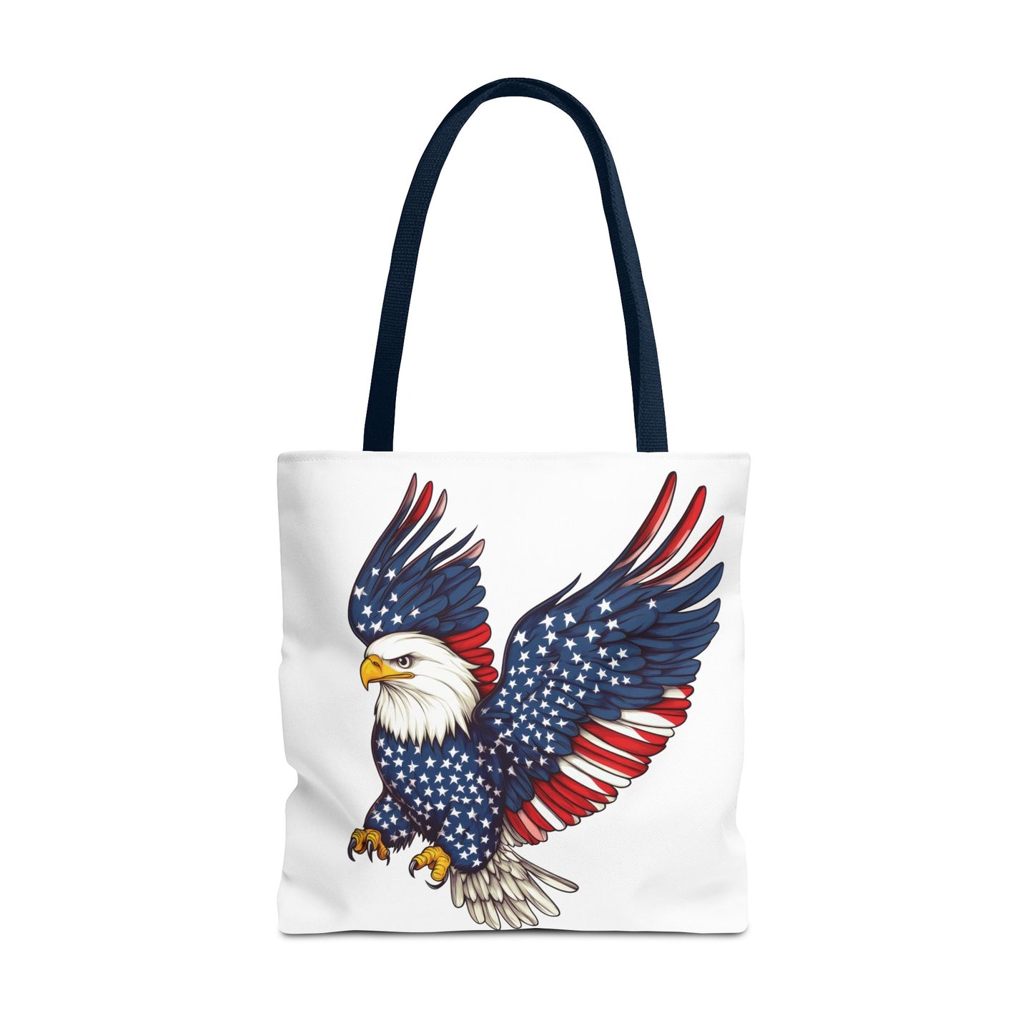 Patriotic Eagle Tote Bag, AOP, Perfect for July 4th, Festivals, Eco-Friendly Shopping, Gift for Nature Lovers, large canvas bag, beach bag
