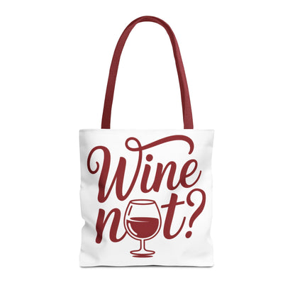 Wine Not? Tote Bag - Fun Wine Lover's Accessory for Parties, Gift for Wine Enthusiasts, Perfect for Grocery or Beach Outings, AOP Design