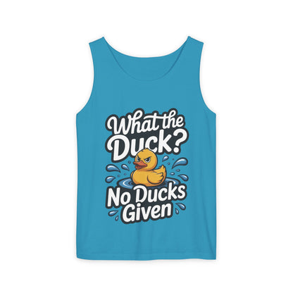 What The Duck Funny Womens Tank Top, No Ducks Given Tee, Sarcastic Duck Tee, Rubber Duck Graphic Tank, Humor Gift For Her,Beach Party Outfit