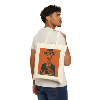 Elegant Giraffe Canvas Tote Bag, Eco-Friendly Fashion, Reusable Shopping, Gift for Animal Lovers, Unique Design, Stylish Carry-All