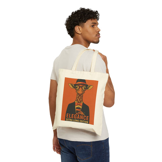 Elegant Giraffe Canvas Tote Bag, Eco-Friendly Fashion, Reusable Shopping, Gift for Animal Lovers, Unique Design, Stylish Carry-All