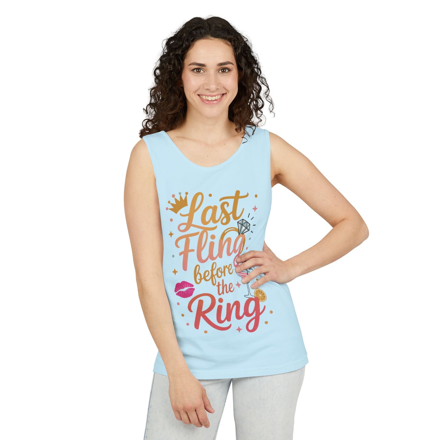Last Fling Before the Ring T-Shirt, Bachelorette Party Tee, Bridesmaid Wedding Tee, Hen Party Shirts, Bridal Shower,  Bridesmaids Gift
