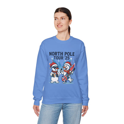 North Pole Tour 25 Women's Christmas Sweatshirt, Funny Rock Holiday Jumper