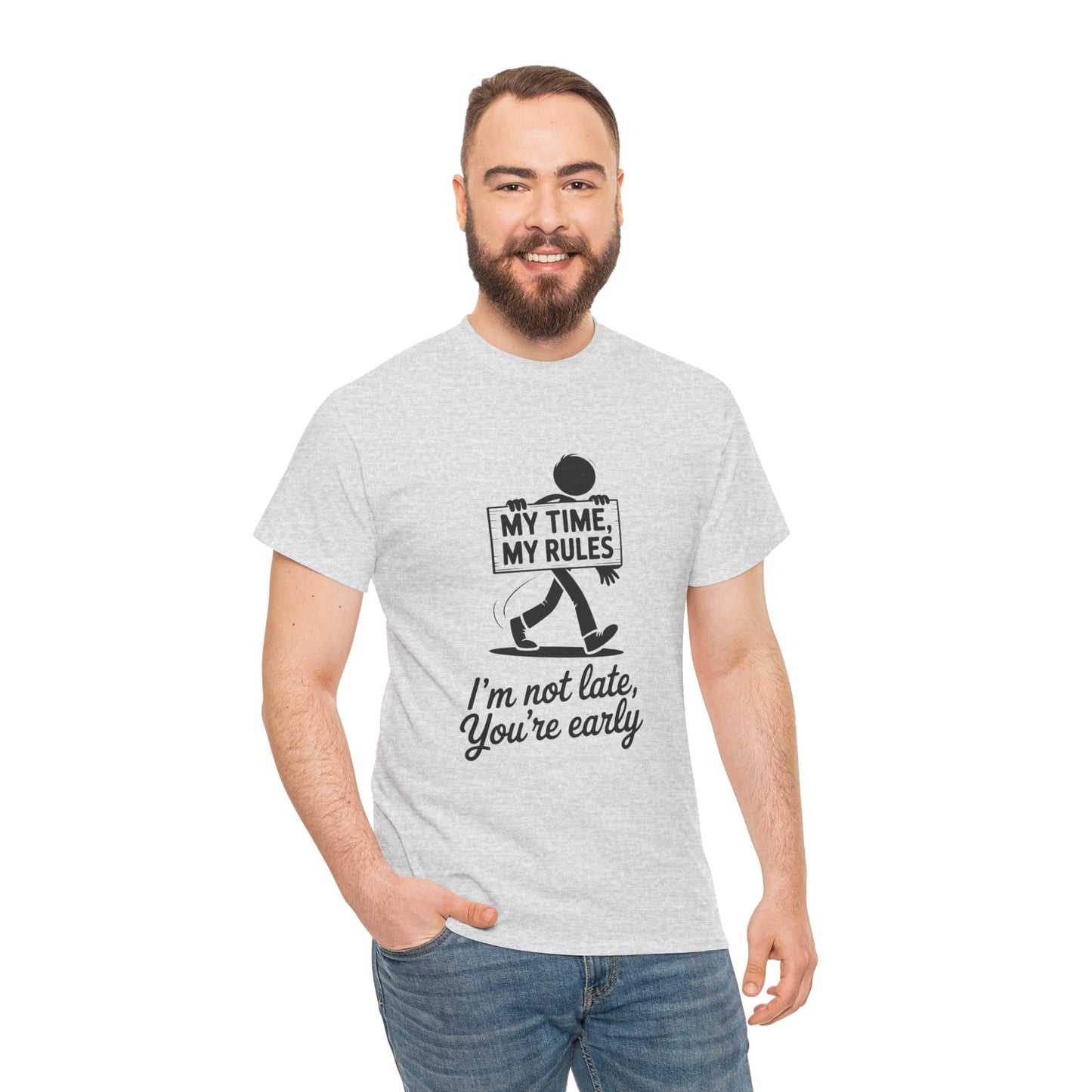 My Time My Rules Men's T-Shirt, Funny T-Shirt, Casual Wear, confident Men's shirt, self love t shirt, Time Management Humor, sassy quote tee