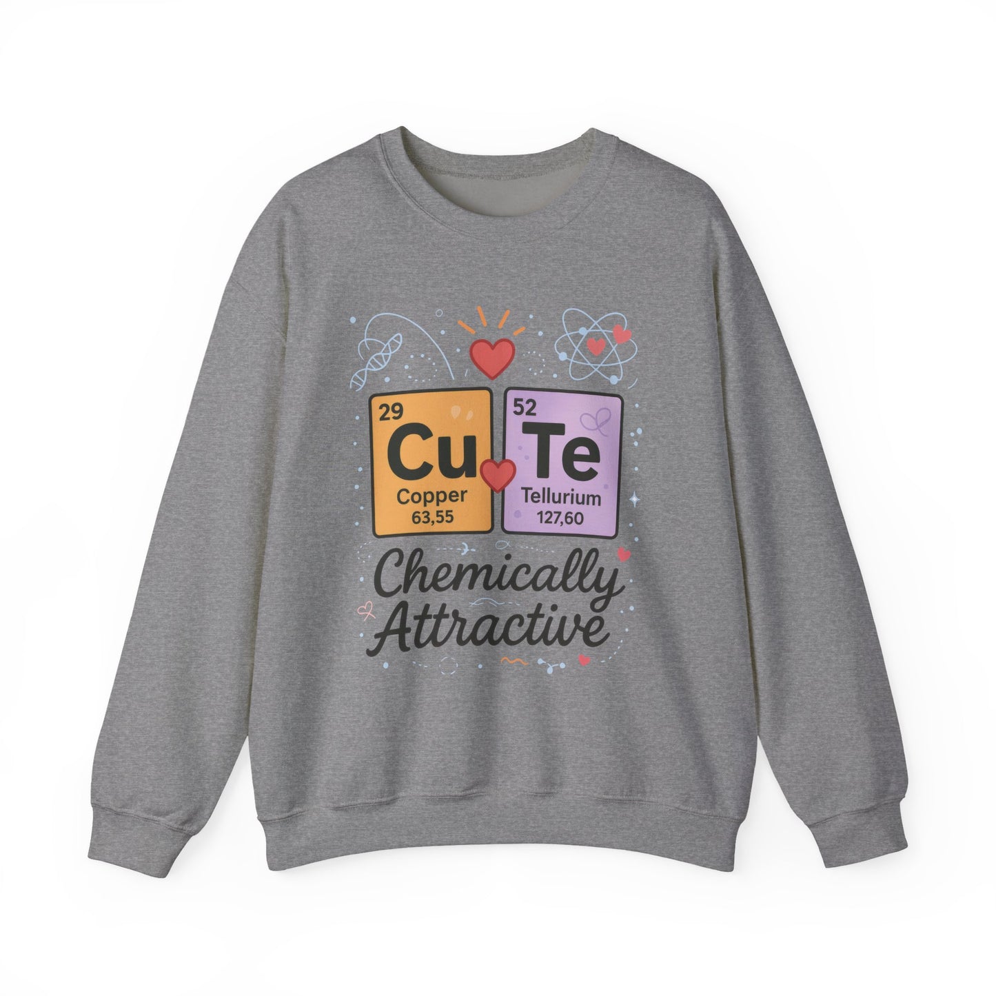 Cute Chemistry Sweatshirt for Women, Periodic Table Sweatshirt, Chemistry Gift for Her, Gift for Science Lovers, Valentine's Day Sweatshirt