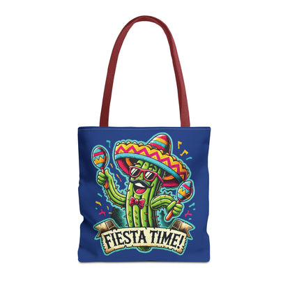 Fiesta Time Cactus Tote Bag, Funny Mexican Party Gift, Sombrero Maracas Print, Cinco de Mayo Bag, Summer Festival Tote, Beach Bag, Shopping