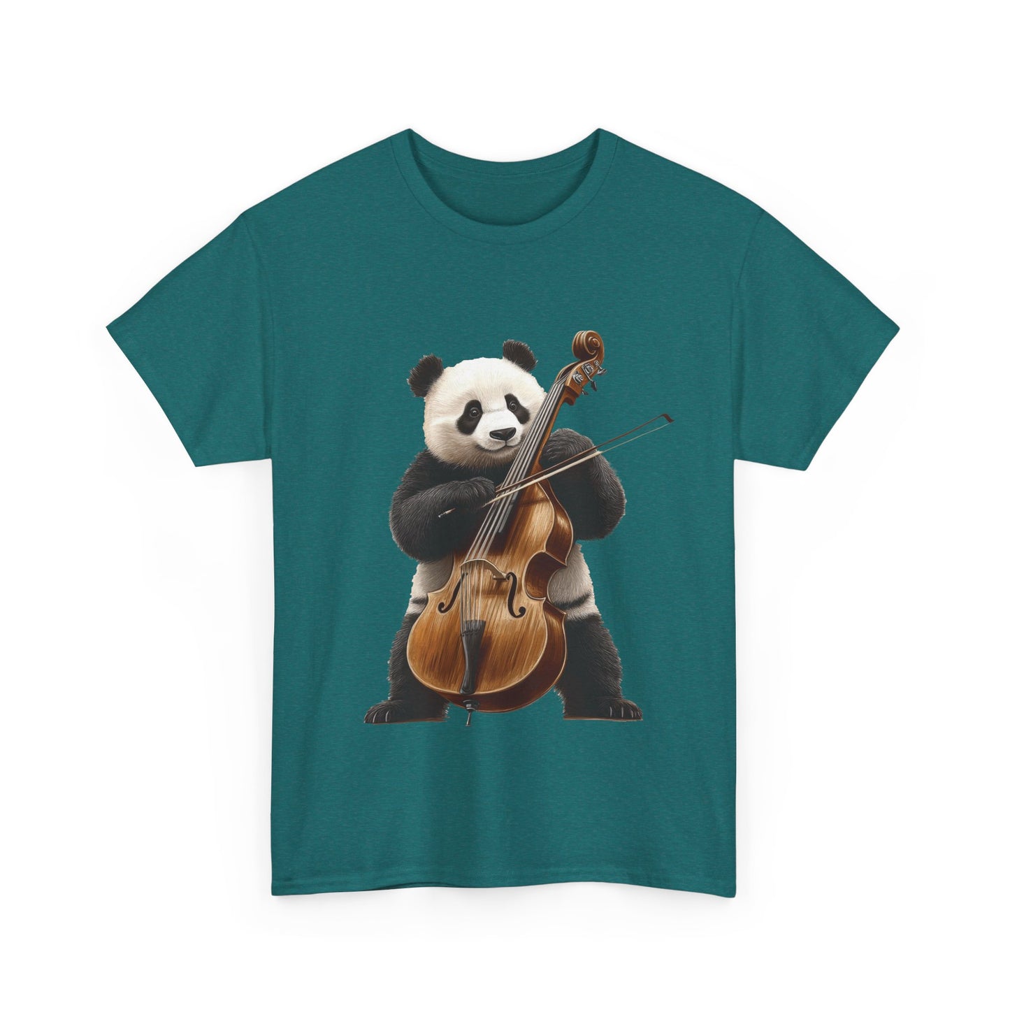 Panda Musician Tee - Cute Animal Graphic Shirt for Music Lovers, Gift for Panda Fans, Unique Concert Outfit, Casual Wear, Cellist Panda