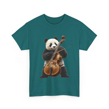 Panda Musician Tee - Cute Animal Graphic Shirt for Music Lovers, Gift for Panda Fans, Unique Concert Outfit, Casual Wear, Cellist Panda