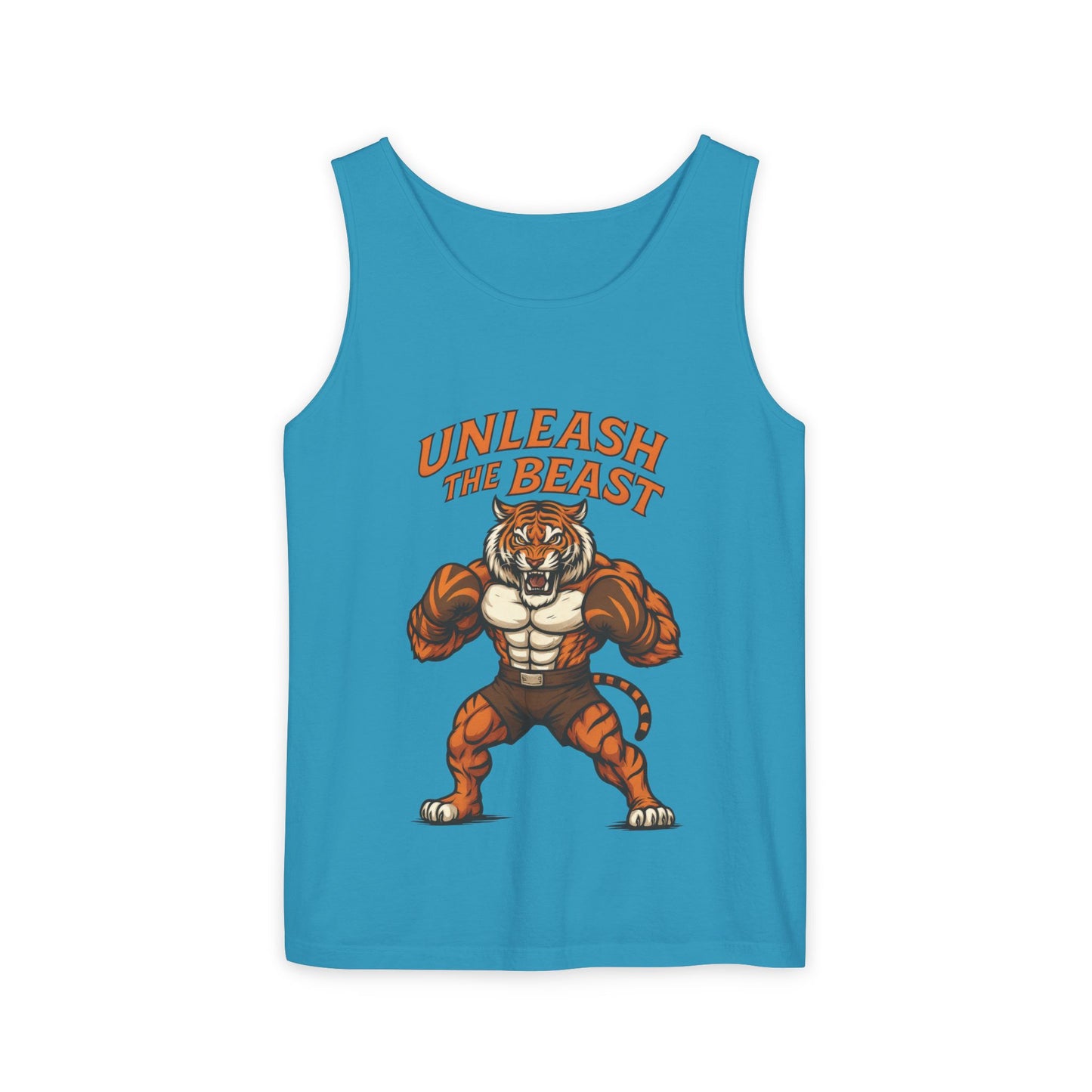 Unleash The Beast Tiger Gym Tank Top - Mens Workout Muscle Tank, Fitness Motivation Sleeveless Shirt, Bodybuilding Top, Strong Beast Gym Top