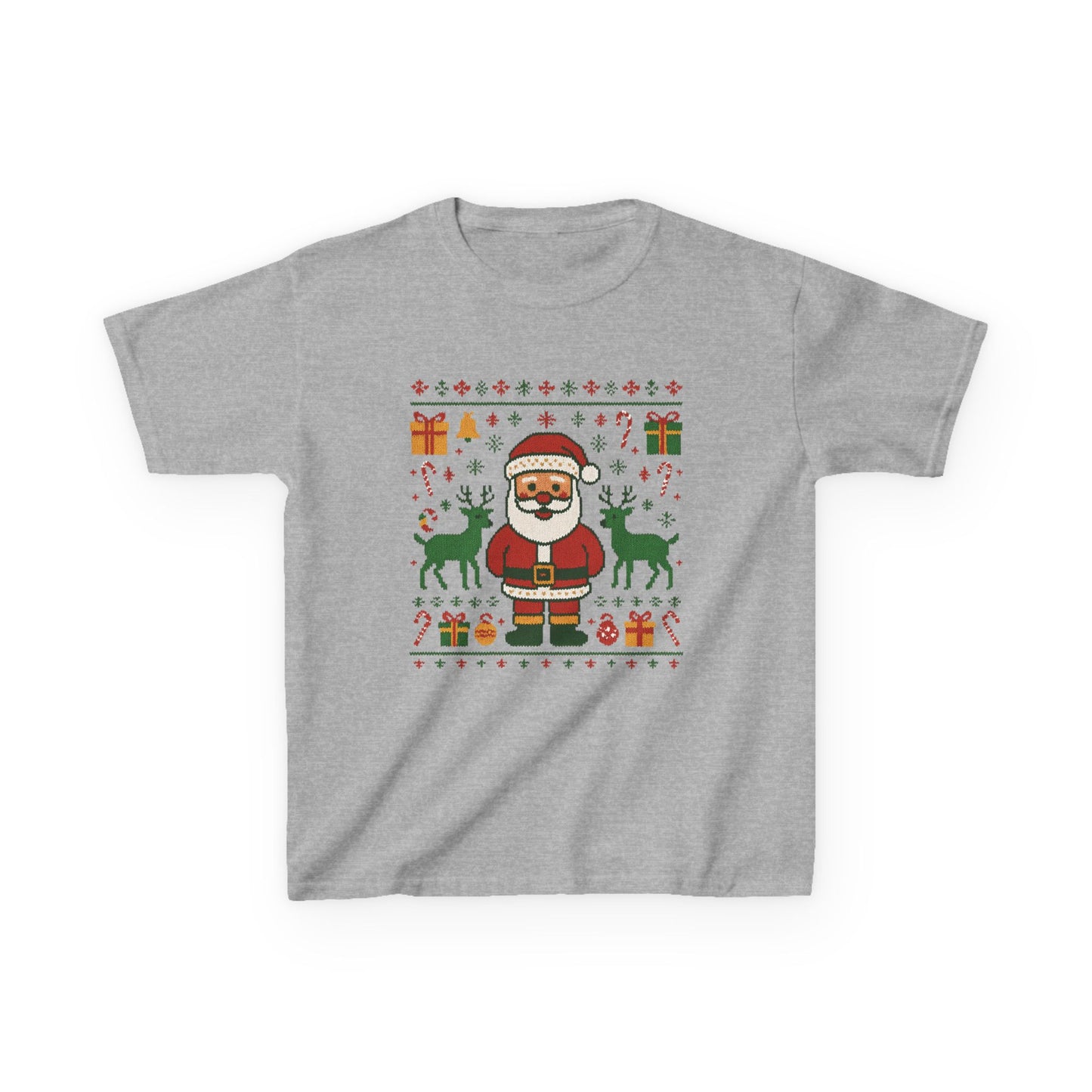 Kids Santa Christmas Shirt, Holiday Style Kids Sweater