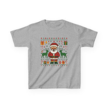 Kids Santa Christmas Shirt, Holiday Style Kids Sweater