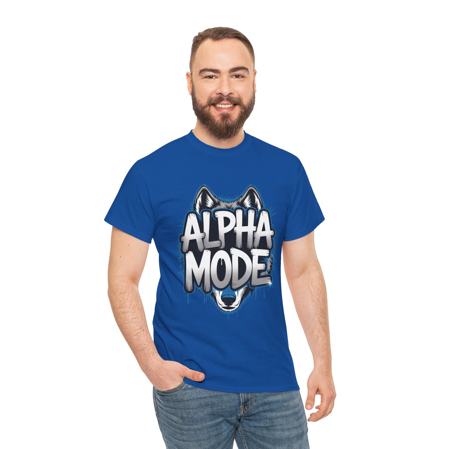 Alpha Mode Wolf Graphic Mens T-Shirt Streetwear, Alpha Tee, Wolf Tee, Street Tee, Wolf Art