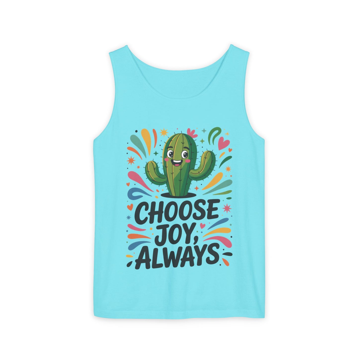 Joyful Cactus Womens Tank Top, Choose Joy Always, Summer Tank, Casual Wear, Gift for Friends, Trendy Top, Vacation Outfit