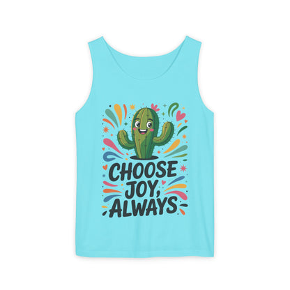Joyful Cactus Womens Tank Top, Choose Joy Always, Summer Tank, Casual Wear, Gift for Friends, Trendy Top, Vacation Outfit