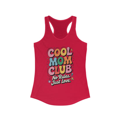 Cool Mom Club Racerback Tank, Gift for Moms, Mother's Day Gift, No Rules Just Love, Retro Colorful Unisex Heavy Blend Crewneck