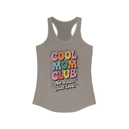 Cool Mom Club Racerback Tank, Gift for Moms, Mother's Day Gift, No Rules Just Love, Retro Colorful Unisex Heavy Blend Crewneck