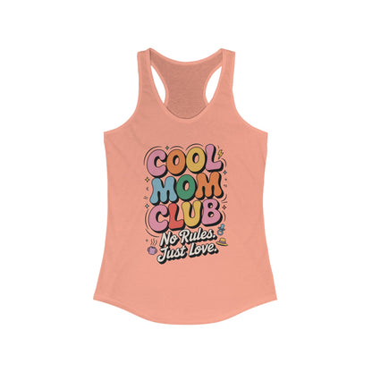 Cool Mom Club Racerback Tank, Gift for Moms, Mother's Day Gift, No Rules Just Love, Retro Colorful Unisex Heavy Blend Crewneck