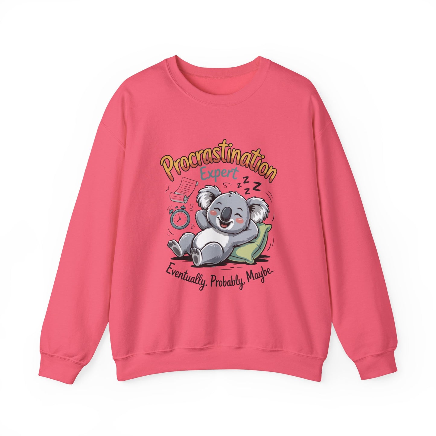 Procrastination Expert Womens Sweatshirt, Funny Crewneck, Cozy Gift for Students, Lazy Day Apparel, Womens Sweatshirt for Relaxation