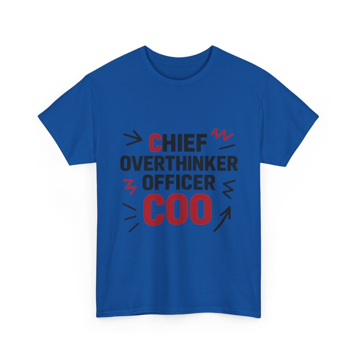 Men's COO T-Shirt, Chief Overthinker Officer Funny Graphic Tee, Office Humor Shirt for Him